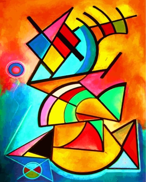 Geometric Abstract Art paint by numbers