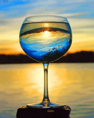 Sunset Glass Paint By Numbers