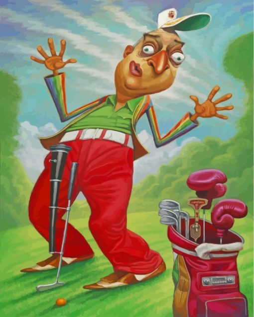 Golfer Man paint by numbers