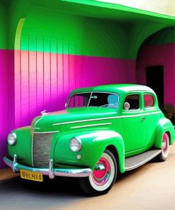 Green Studebaker paint by numbers