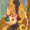Gustav Klimt Cat paint by numbers