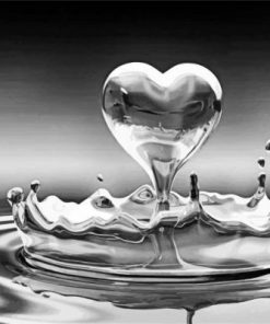 Heart Water Drop paint by numbers