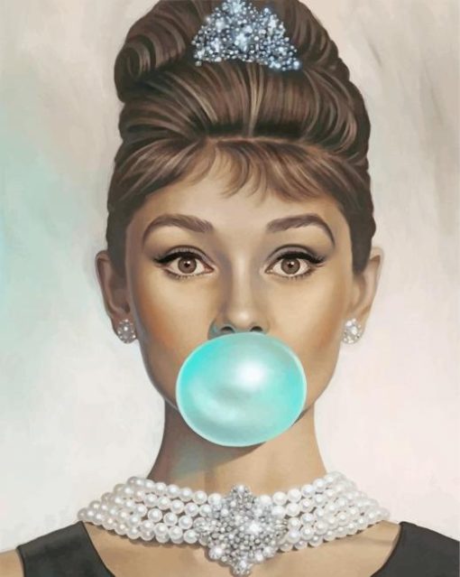 Beautiful Audrey Hepburn paint by numbers