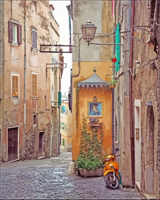 Italian Street paint by numbers