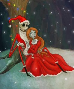 Christmas Jack And Sally Paint By Numbers