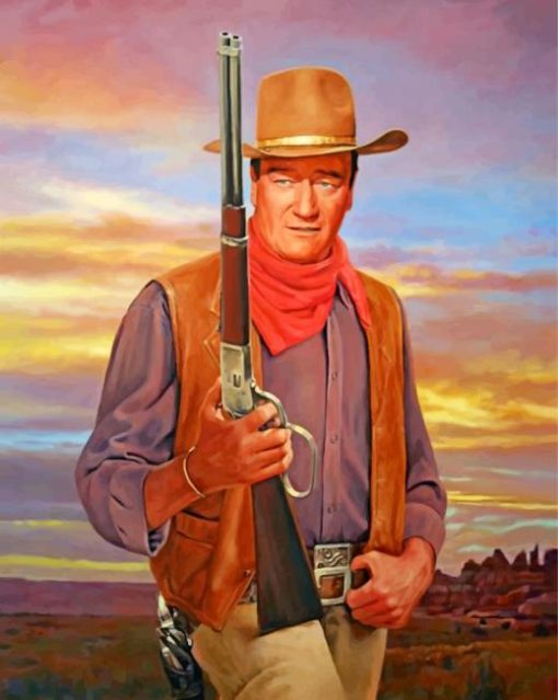 John Wayne Cowboy paint by numbers