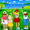 Ladies League Golf paint by numbers