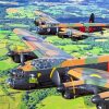 Lancaster Airplanes England paint by numbers