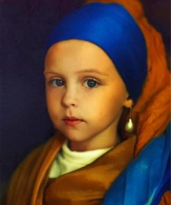 Little Girl With A Pearl Earring paint by numbers