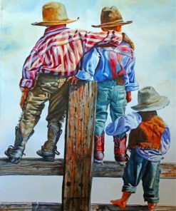 Little Cowboys painting by numbers