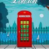 London Telephone Illustration Paint by Numbers