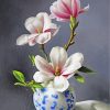 Magnolia Flowers In A Vase paint by numbers