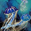 Metallic Jellyfish painting by numbers