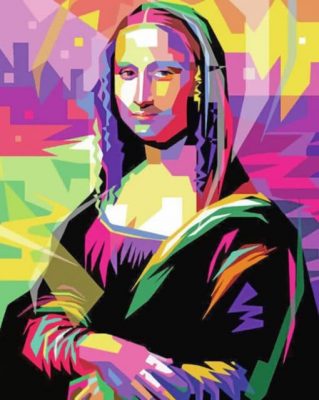 Colorful Mona Lisa paint by numbers