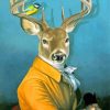 Mr Deer And Bird Paint By Numbers