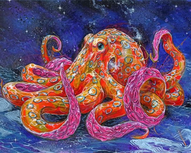 Octopus Art paint by numbers