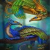 Peafowl Dragons Paint By Numbers