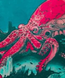 Pink Octopus Art Paint By Numbers