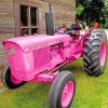 Pink Tractor paint by numbers