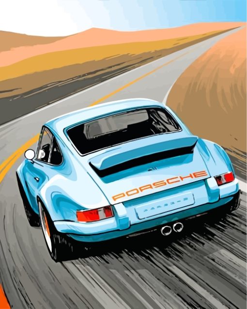 Porsche Illustration Paint By Numbers