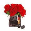 Red Flowers Chanel Noir Paint By Numbers