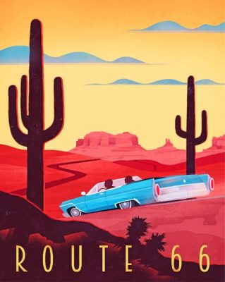 Retro Route 66 Paint By Numbers
