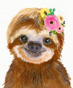 Sloth Animal paint by numbers