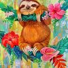 Aesthetic Sloth paint by numbers