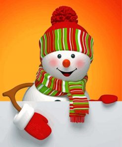 Happy Snowman Paint By Numbers