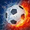 Soccer Ball On Fire paint by numbers