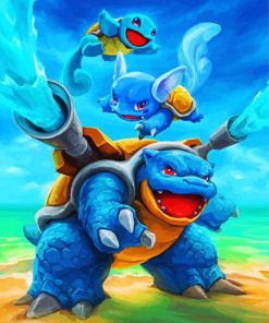 Squirtle Pokemon paint by numbers