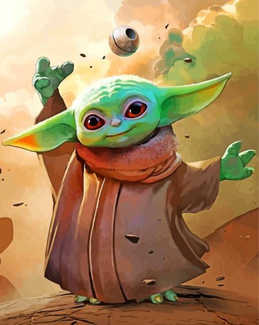 Star Wars Baby Yoda paint by numbers