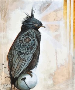 Steampunk Black Bird Art Paint By Numbers