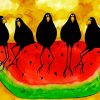 Crows On The Watermelon paint by numbers