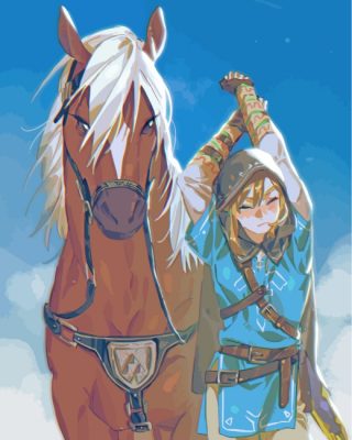 The Legend of Zelda Link paint by numbers