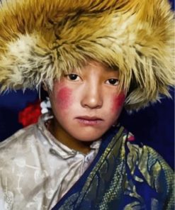 Tibet Girl paint by numbers