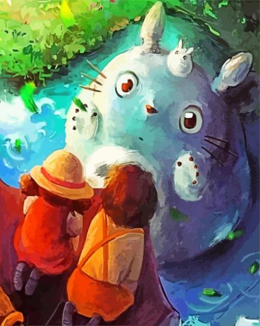 Cute Totoro paint by numbers