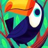 Toucan Bird paint by numbers