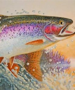 trout fish paint by numbers