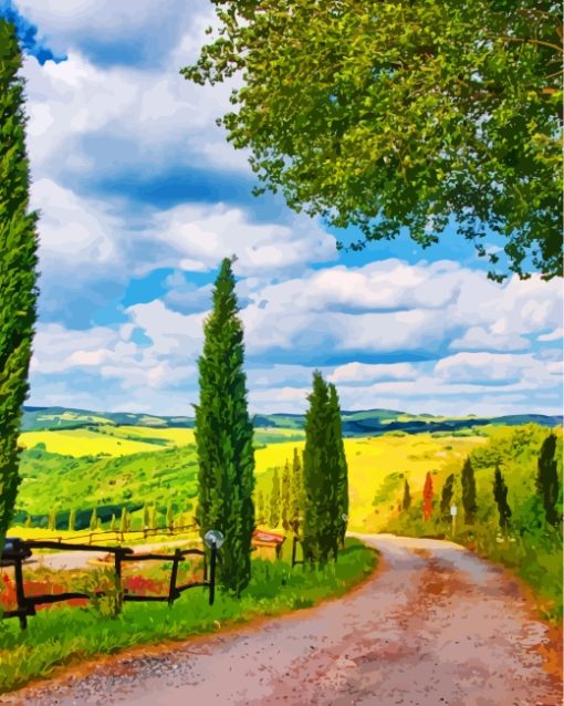 Tuscany Italy paint by numbers