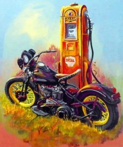 Vintage Motorcycle paint by numbers