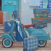 Vintage Scooter And Bags Paint By Numbers