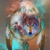 Wolf And Dream Catcher paint by numbers