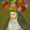 Primitive Woman Wearing Flowers Crown Paint By Numbers