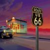 Route 66 At Sunset Paint By Numbers