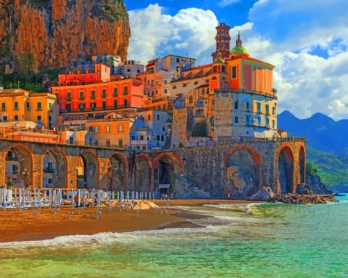 Italy Amalfi Coast paint by numbers