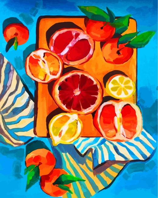 Clementine Still Life Paint By Numbers