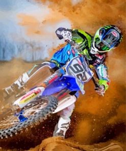 Dirt Bike Driver paint by numbers