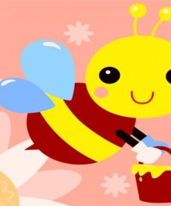 Easy Bee paint by numbers