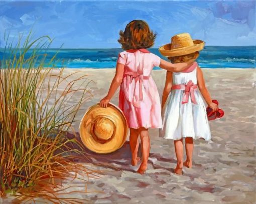 Girls In Beach Paint By Numbers